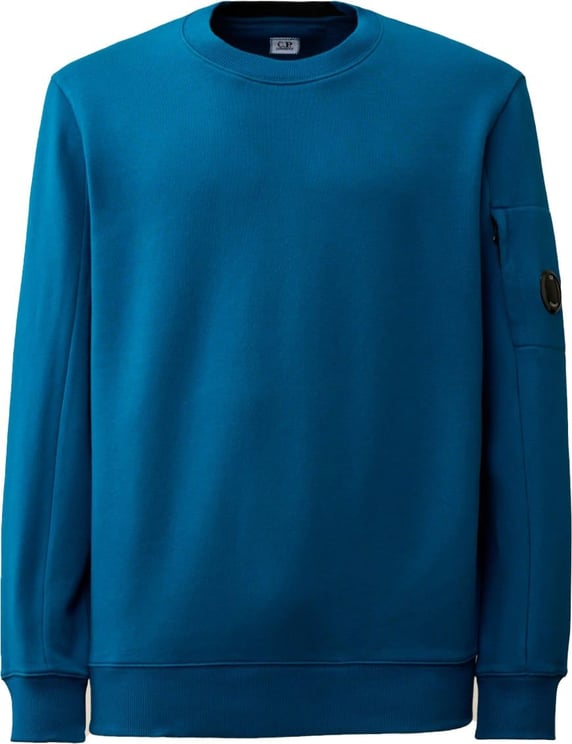 CP Company Diagonal Fleece Lens sweater Blauw