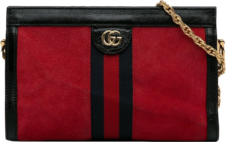 Gucci Small Ophidia Web Chain Crossbody Rood