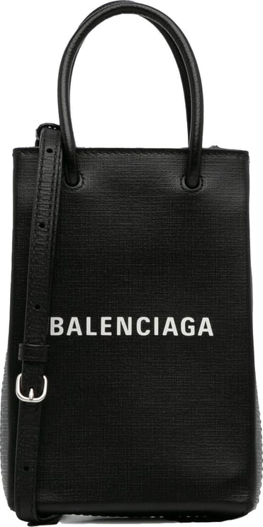 Balenciaga Mini Shopping Phone Holder Zwart
