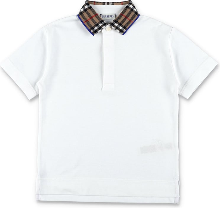 Burberry POLO COLLAR CHECK Wit
