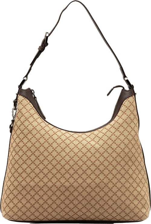 Gucci Diamante Charmy Shoulder Bag Bruin