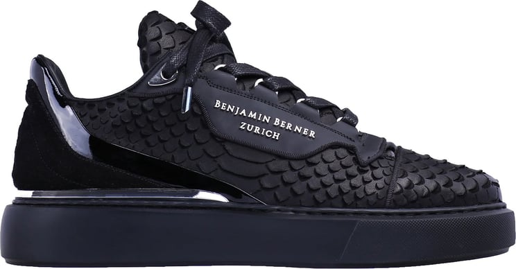 Benjamin Berner Python cut sneakers zwart Zwart