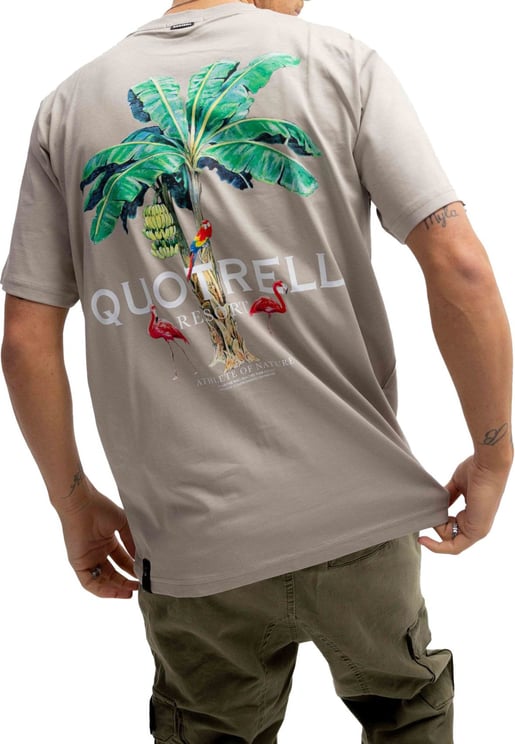 Quotrell Resort T-Shirt Heren Beige/Wit Beige