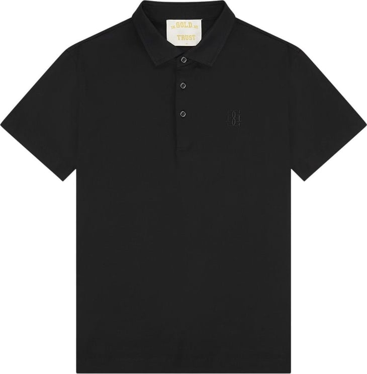 In Gold We Trust The Smooth Polo Black Zwart