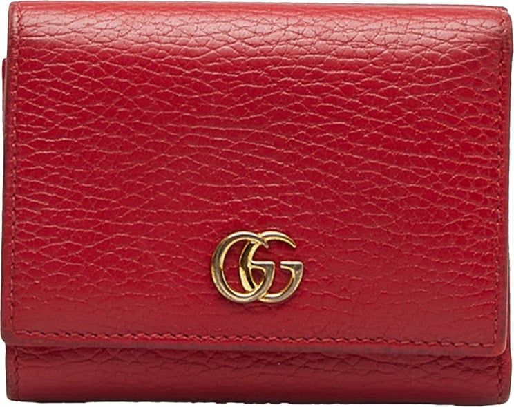 Gucci GG Marmont Leather Small Wallet Rood
