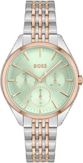 Hugo Boss BOSS Horloges Dames HB1502641 Staal Bi-Color Chronograaf met Mint Groene Wijzerplaat Divers