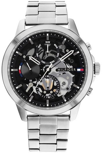 Tommy Hilfiger Tommy Hilfiger Heren Horloge TH1710477 Staal Quartz Chronograaf met Open Wijzerplaat Divers