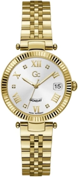 GC GC Dames Horloge Z01004L1MF Staal Goude Plating Swiss Made Quartz Divers