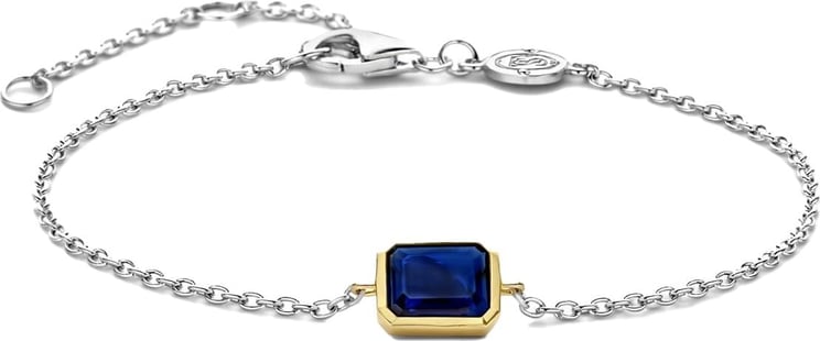 Ti Sento Ti Sento Armband 23003BY Zilver met blauwe steen in goldplated zetting Divers
