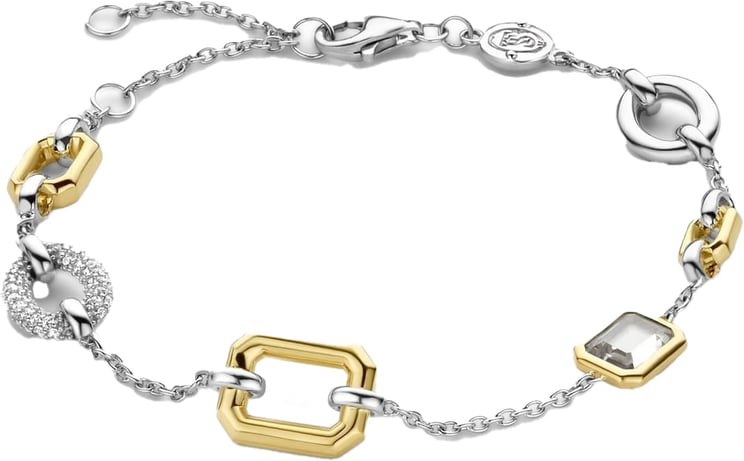 Ti Sento Ti Sento Armband 23022ZY zilver bi-color met bedels en gezette zirkonia's Divers