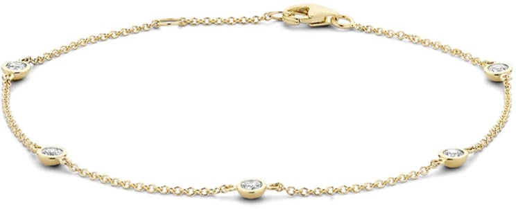 Blush Blush Armband 2187YZI 14k Geelgoud met Zirkonia 18.5cm Divers