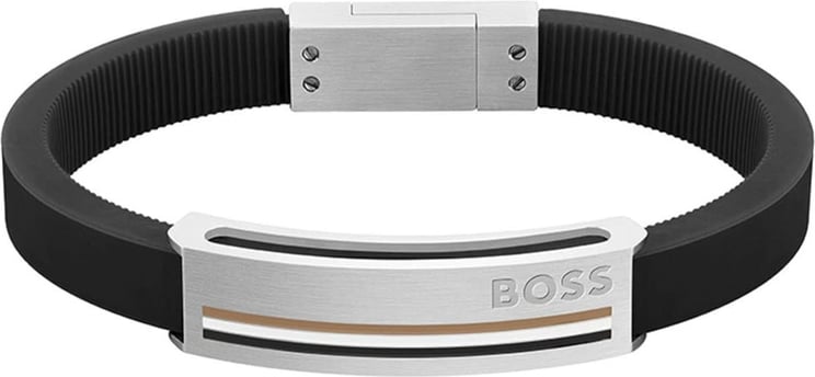 Hugo Boss BOSS Heren Armband HBJ1580364M Staal met Leer Divers