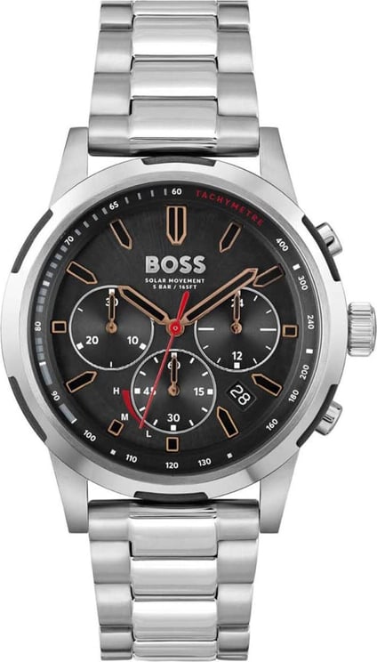 Hugo Boss BOSS Horloge Heren HB1514032 Staal Chronograaf met Zwarte Wijzerplaat Divers