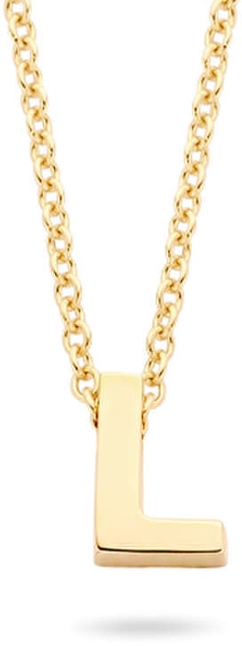 Blush Blush Collier met Hanger 3155YGO_L 14kr Geelgoud met de letter L Divers