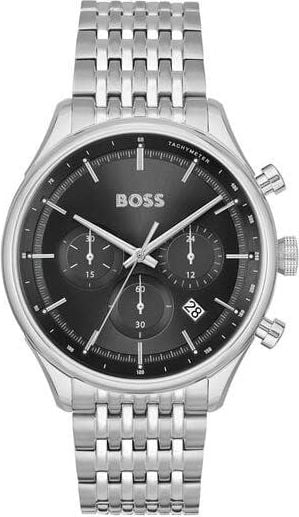 Hugo Boss BOSS Horloge Heren HB1514082 Staal Chronograaf Gregor met Zwarte Wijzerplaat 45mm Divers
