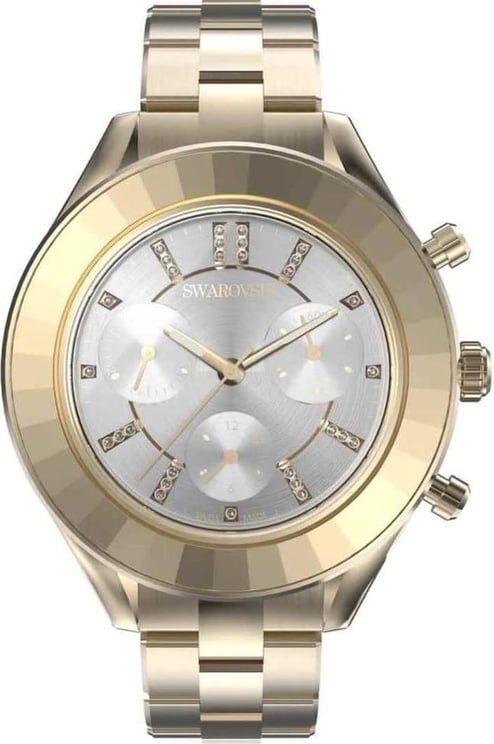 Swarovski Swarovski Dames Horloge 5610517 Staal Quartz Chronograaf met Gouden Plating Divers