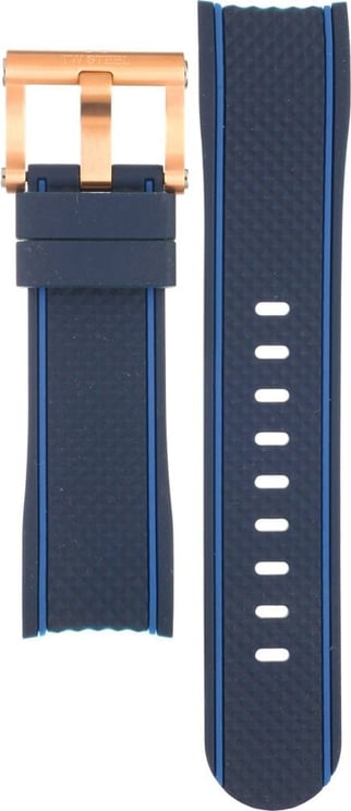 TW Steel TW Steel Horlogeband TWB181 Blauw Siliconen met Rose Plating Gesp Divers
