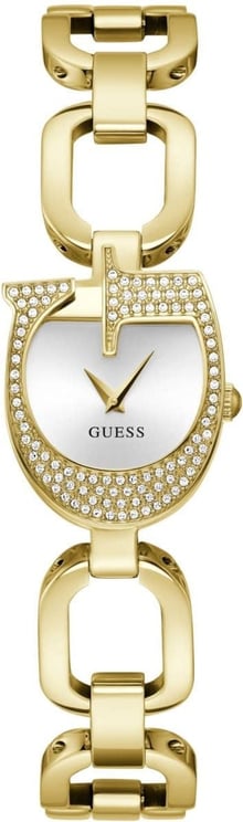 Guess Guess Dames Horloge GW0683L2 Staal met Geelgouden Plating Quartz en Gouden Wijzerplaat Divers