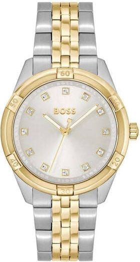 Hugo Boss BOSS Horloge Dames HB1502700 Staal Bicolor met Zirkonia Stenen 36mm Divers