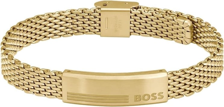 Hugo Boss BOSS Heren Armband HBJ1580610 Staal met Gouden Plating Alen Divers
