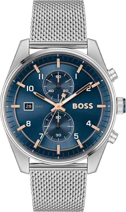 Hugo Boss BOSS Heren Horloge HB1514149 Staal Quartz Chronograaf Skytraveller 44 mm Divers