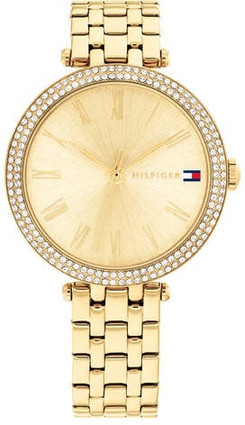 Tommy Hilfiger Tommy Hilfiger Dames Horloge TH1782718 Staal met Goude Plating en Zirkonia Nathalie Divers