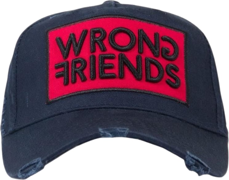 Wrong Friends BARCELONA CAP - BLUE/RED Blauw