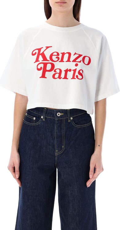Kenzo CROPPED TEE KENZO PARIS Beige