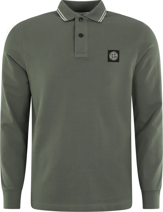 Stone Island Heren Logopatch Polo Shirt Groen Groen