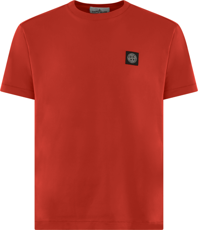 Stone Island Heren Logopatch T-Shirt Rood Rood