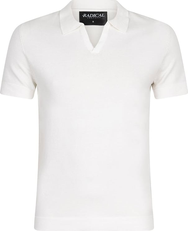 Radical Knit polo buttonless | Off white Wit