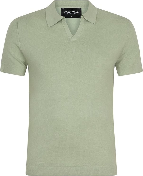 Radical Knit polo buttonless | Olive green Groen