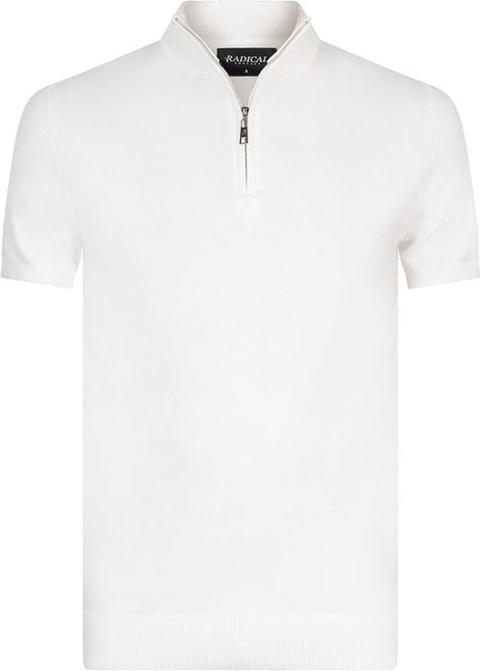 Radical Knit t-shirt half zip | Off white Wit