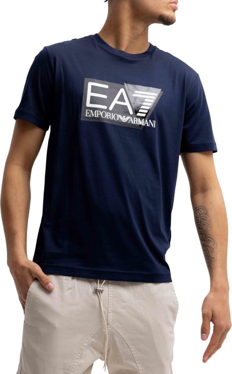 Emporio Armani EA7 Visibility T-Shirt Heren Donkerblauw Blauw