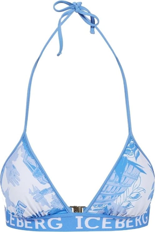 Iceberg Logo swim top Blauw
