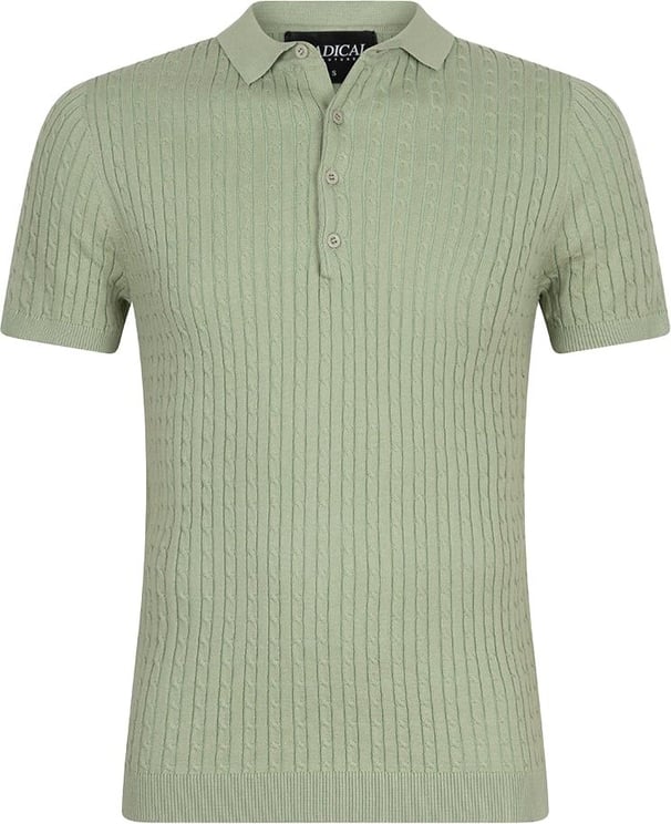Radical Knit polo button | Olive green Groen