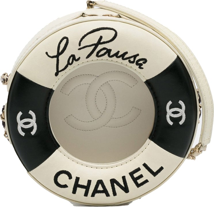 Chanel La Pausa Coco Lifesaver Round Bag Wit