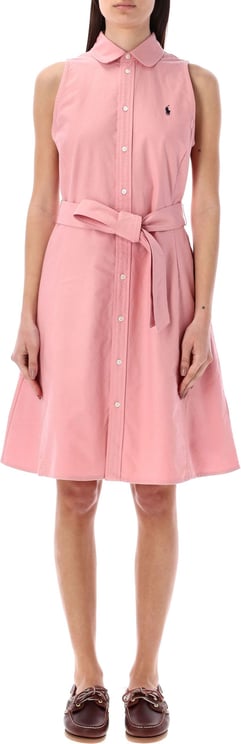 Ralph Lauren SLEEVELESS SHIRT DRESS Roze