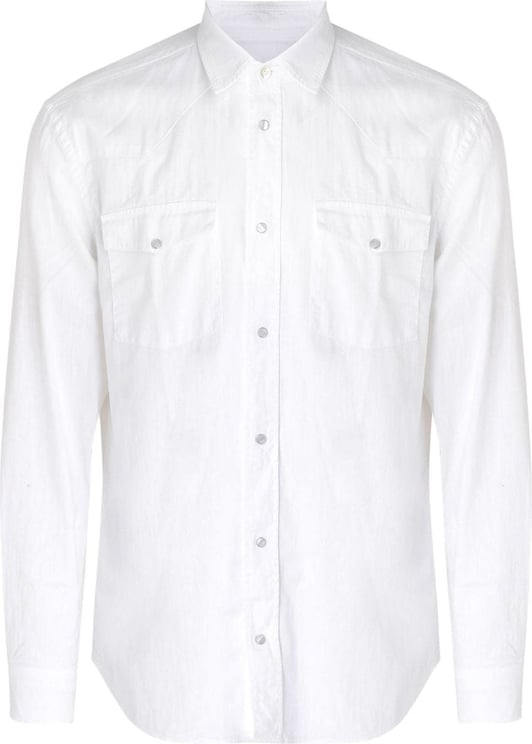 Dondup Shirt with press studs Wit