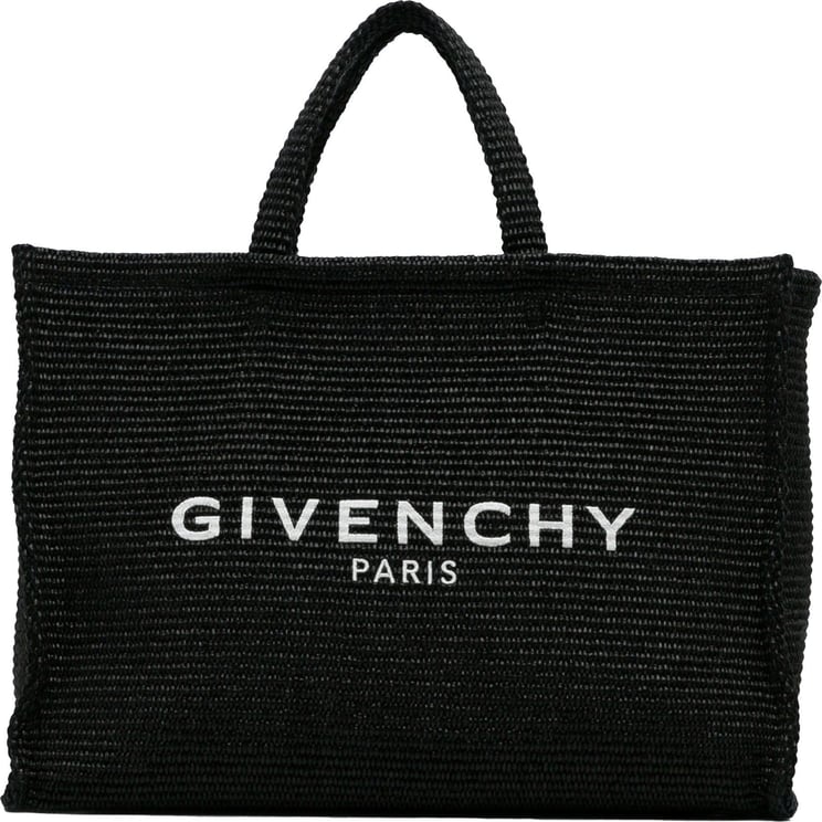 Givenchy Logo Raffia Tote Zwart