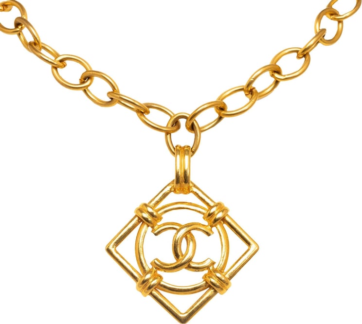 Chanel CC Pendant Necklace Goud