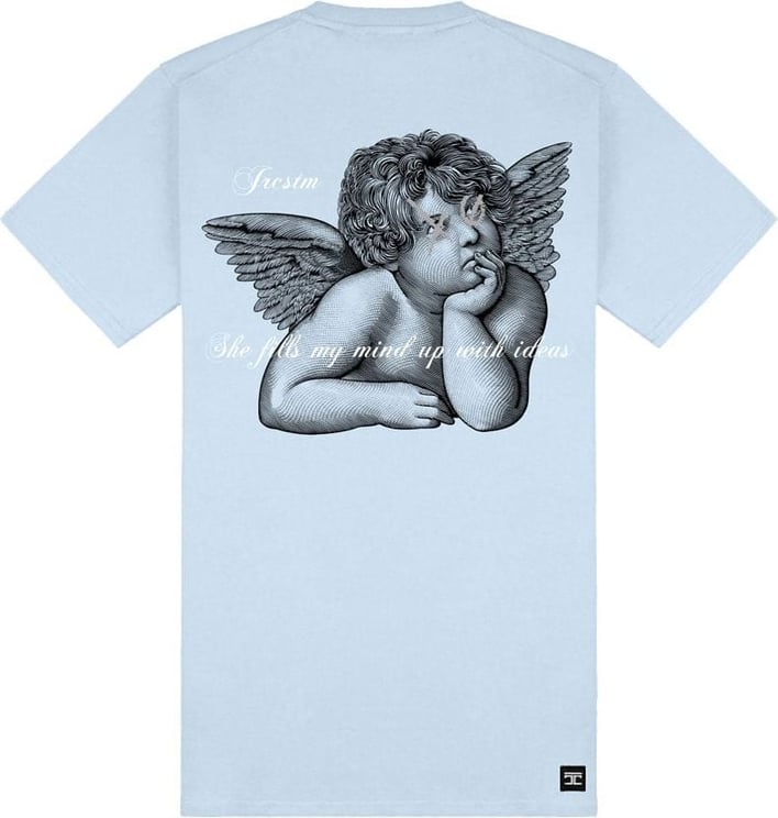 JORCUSTOM Angel Slim Fit T-Shirt LightBlue Blauw