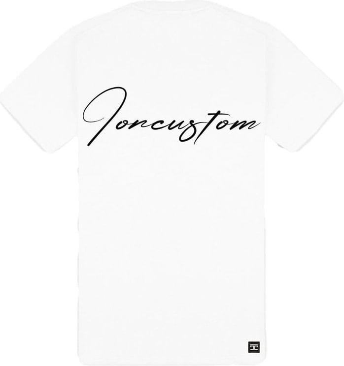 JORCUSTOM Written Slim Fit T-Shirt White Wit