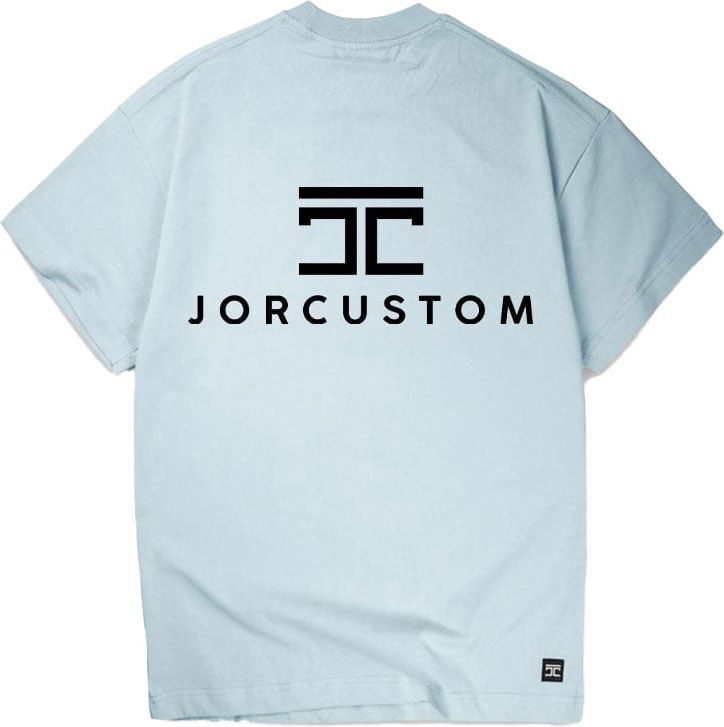 JORCUSTOM Written Loose Fit T-Shirt Blue Blauw