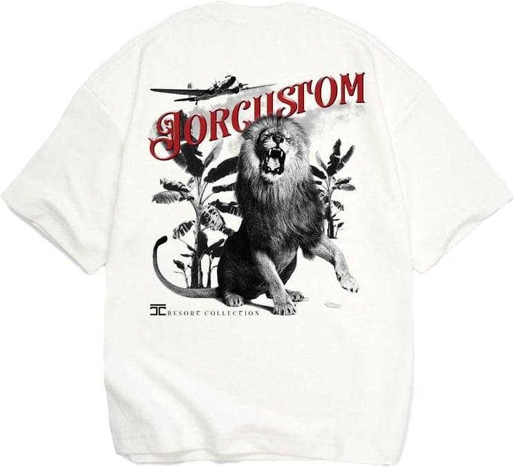 JORCUSTOM Lion Oversized T-Shirt White Wit