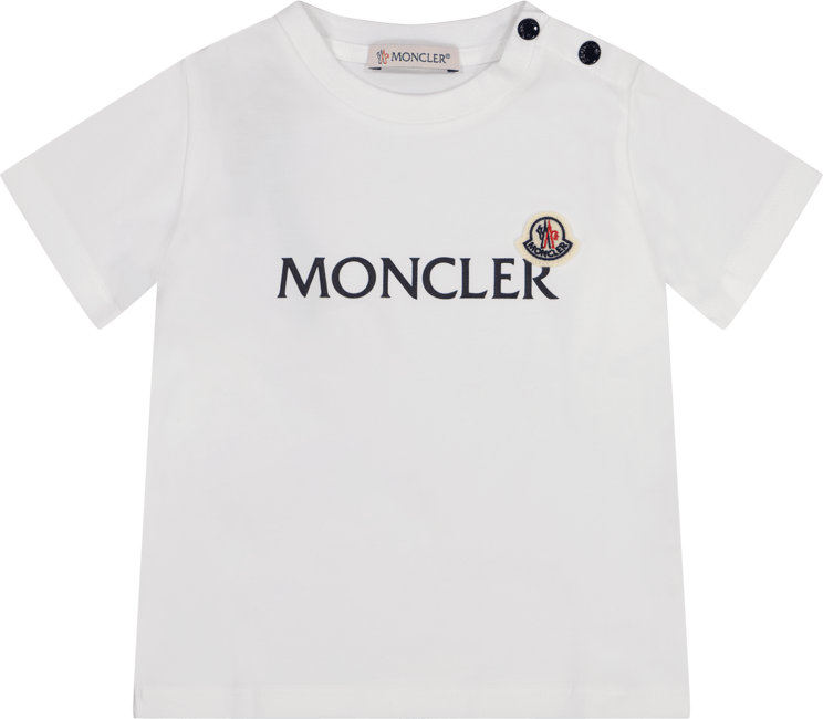 Moncler Moncler Baby Unisex T-Shirt Wit Wit