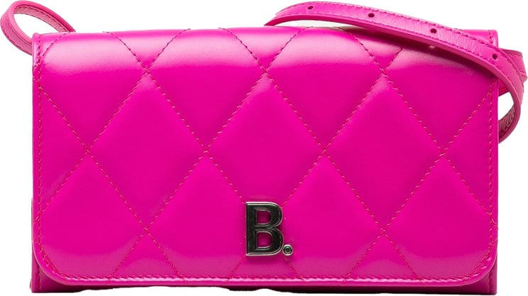 Balenciaga Quilted Touch B Crossbody Bag Roze