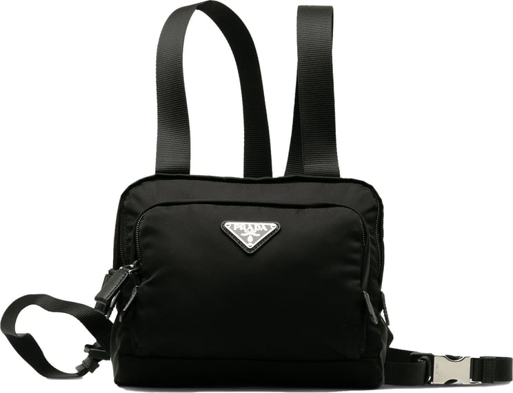 Prada Tessuto Montagna Harness Backpack Zwart