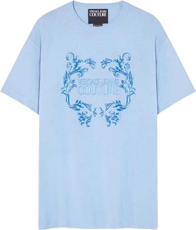 Versace Jeans Couture T-shirts Lichtblauw 76gahg02 Cj00g Blauw