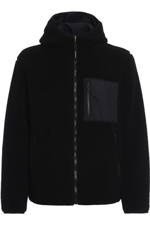 Woolrich Reversible Hoodie Black Divers